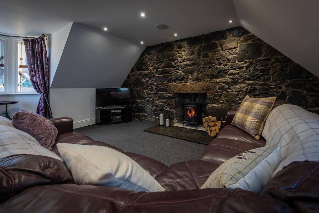 Multi fuel stove - nothing cosier on a cold or stormy night than a real fire!