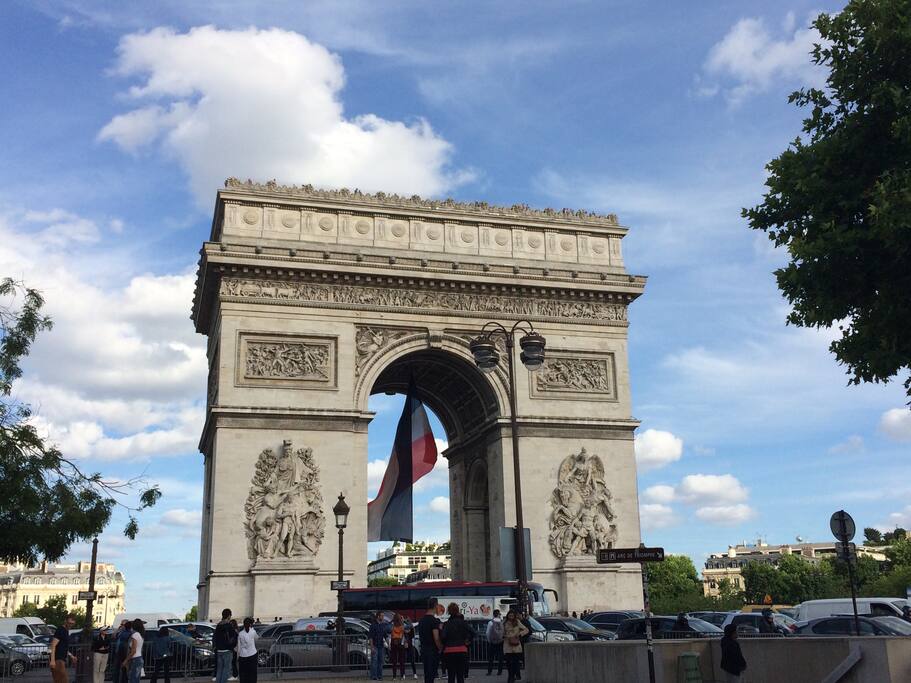 3 blocks away from Triumph Arch