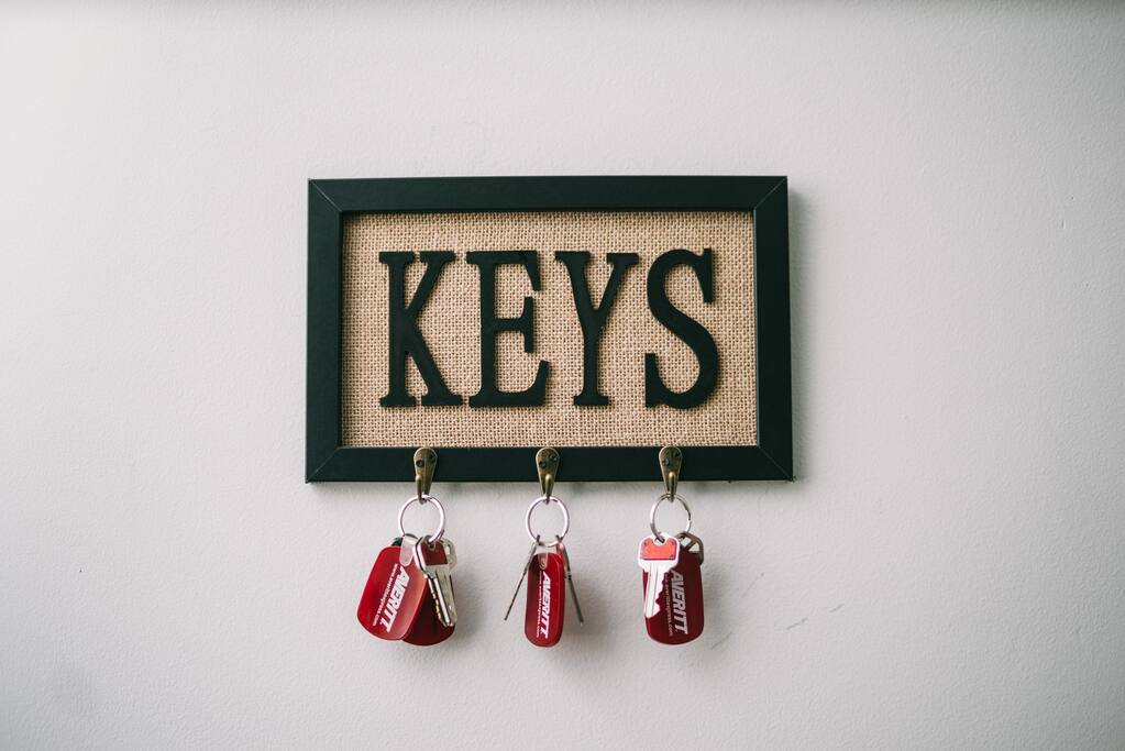 This is hanging by the front door. Every bedroom has a separate private lock for your convenience and security. Each key ring is labeled with the associated bedroom # and has a copy of the front door key as well. Your room is room #3, so you would use key #3