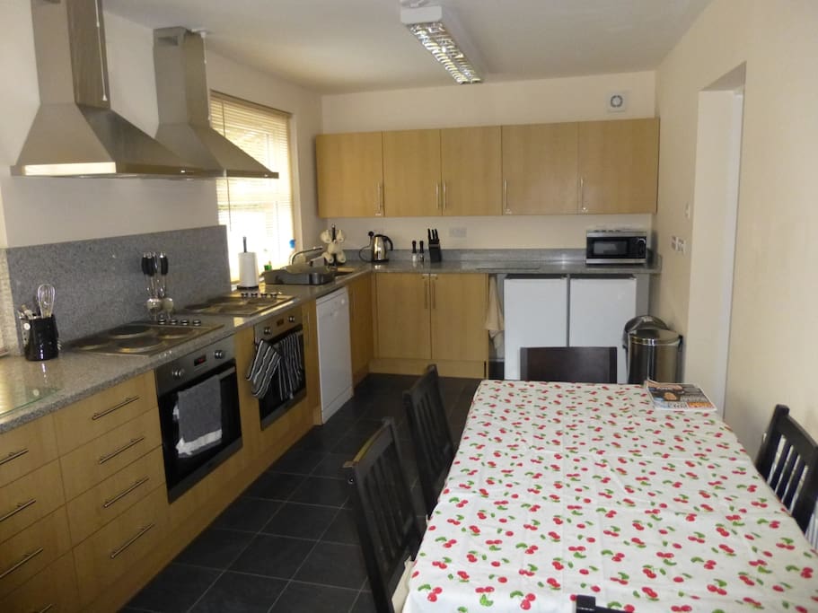 Large communal kitchen