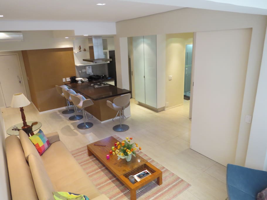 Sala e cozinha integradas