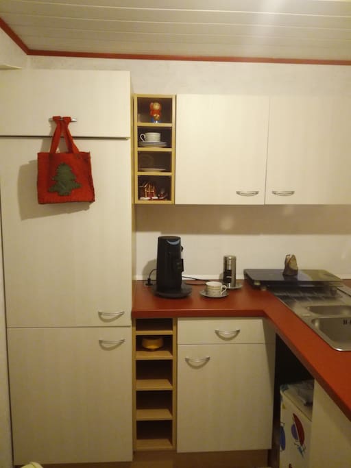 Pantryküche mit Kühlschrank