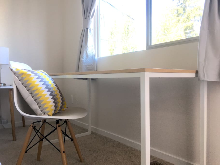 Spacious desk for work