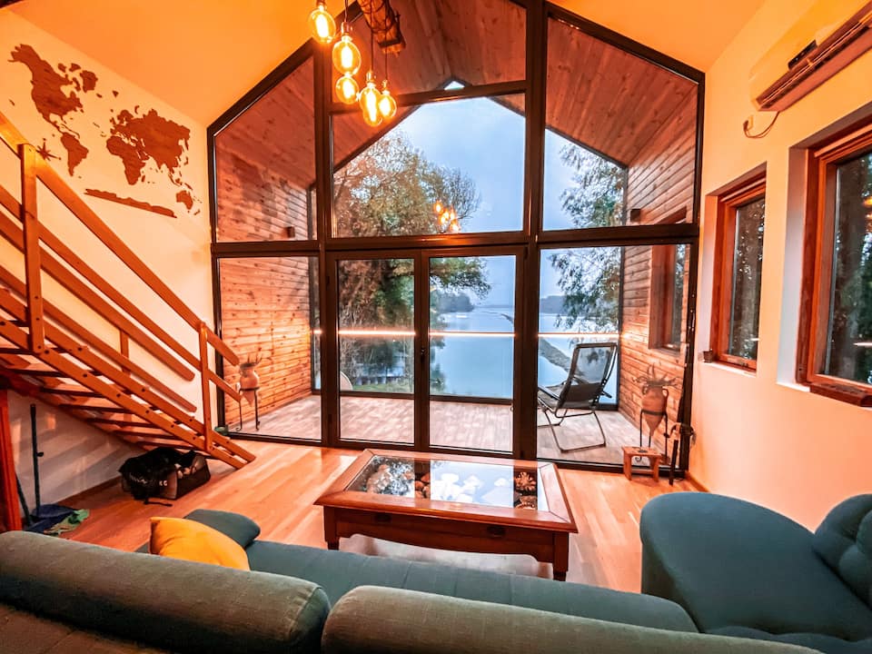 A glass-fronted cabin on the Danube, Kovilj, Vojvodina, Serbia, photo 1 of 10