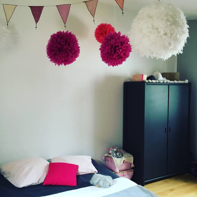 Chambre double à l'étage