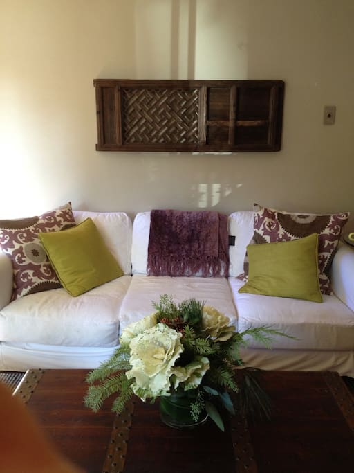 Couch in living room.