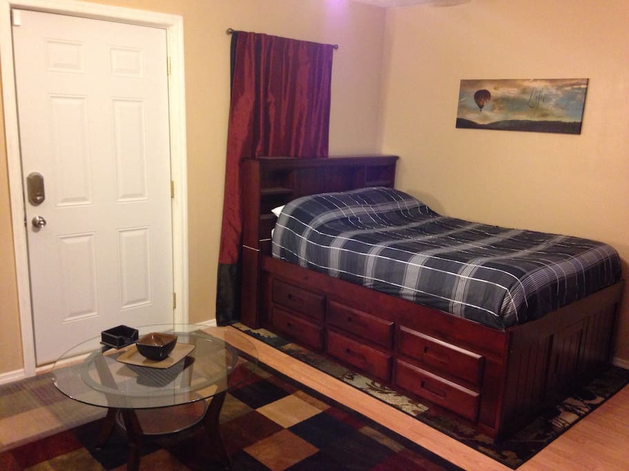 Full Size Bed with Drawers under for added storage