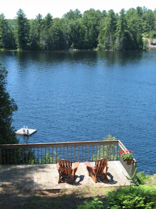 Sip your morning coffee on the mid deck watching the loons glide by.
