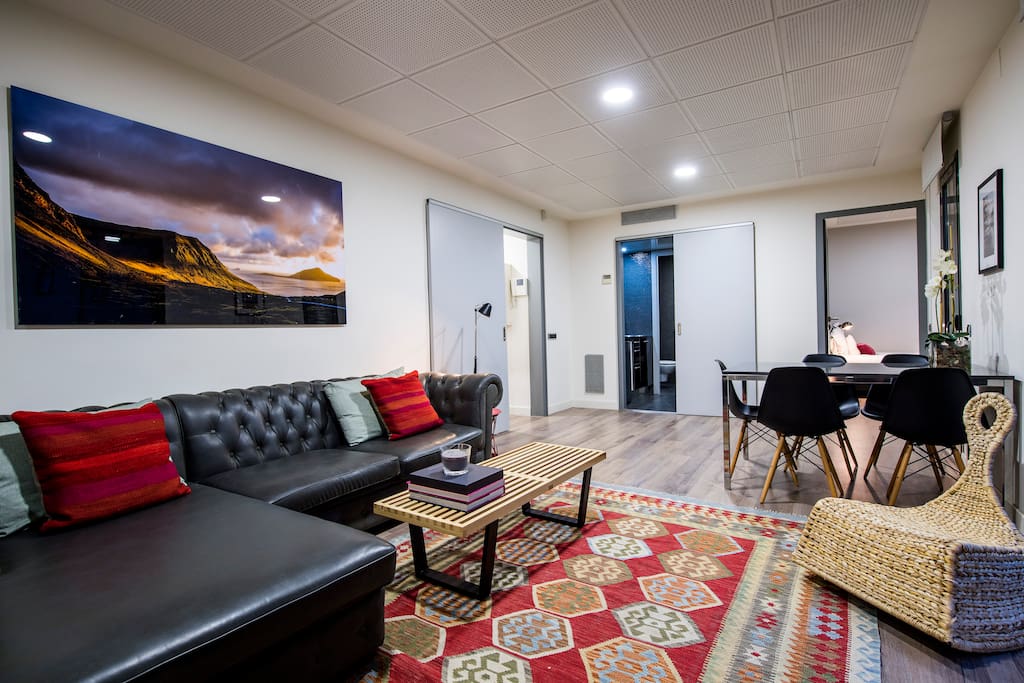 Living room and dinning room