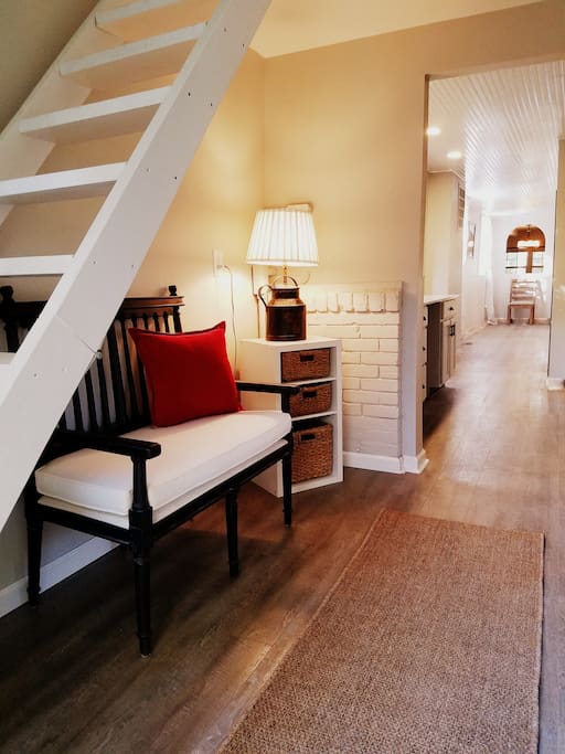 entryway and second staircase