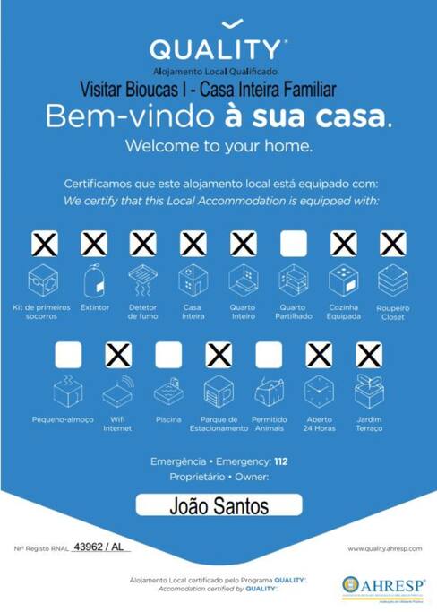 Alojamento Certificado pelo Programa Quality