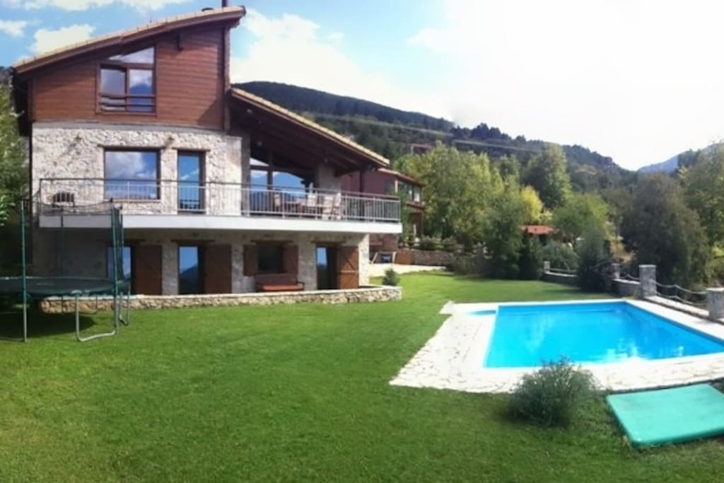 pool and garden
