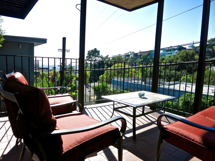 Private Patio with great views of Hollywood and Los Angeles