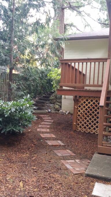Granite Steps and Brick Walkway from Front of House