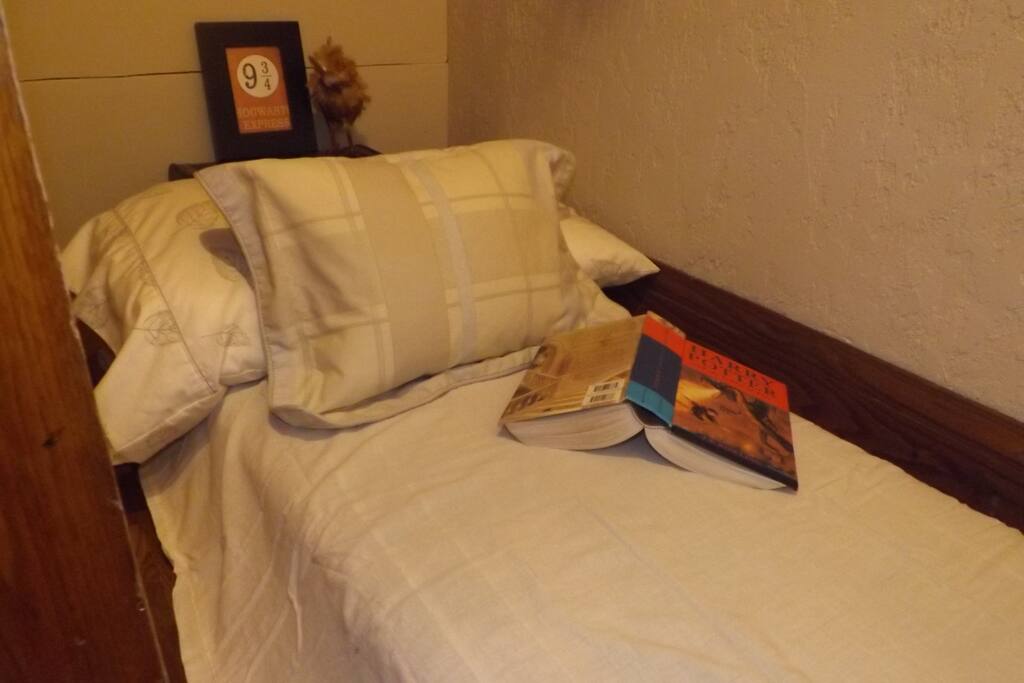 A small reading nook under the stairs provides a private Harry Potter experience!
