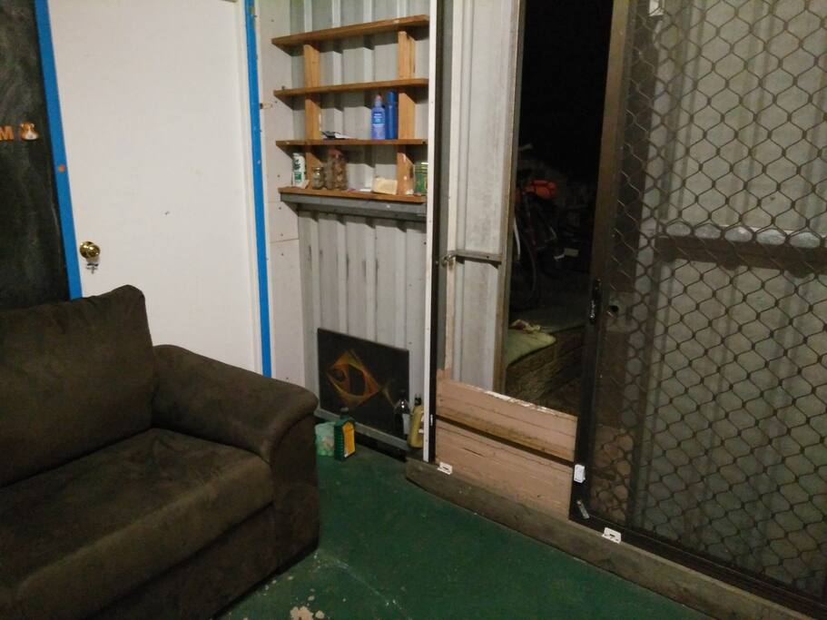 Door out to the garden.