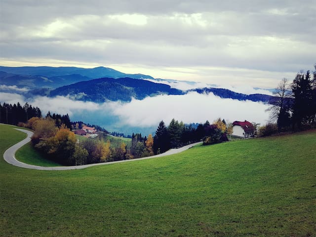 Stunning views from house on the hill