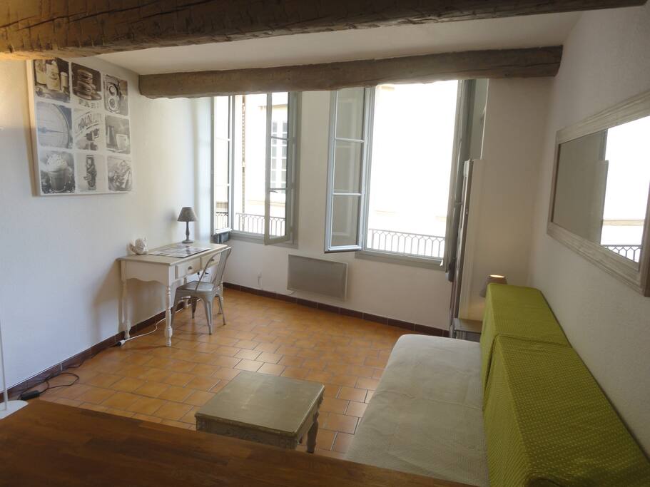Espace de vie (2 lits en 80 cm formant un couchage en 160 cm)