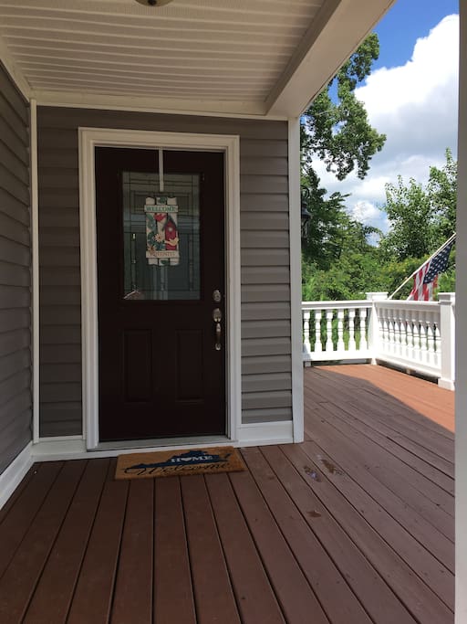 Front door and porch