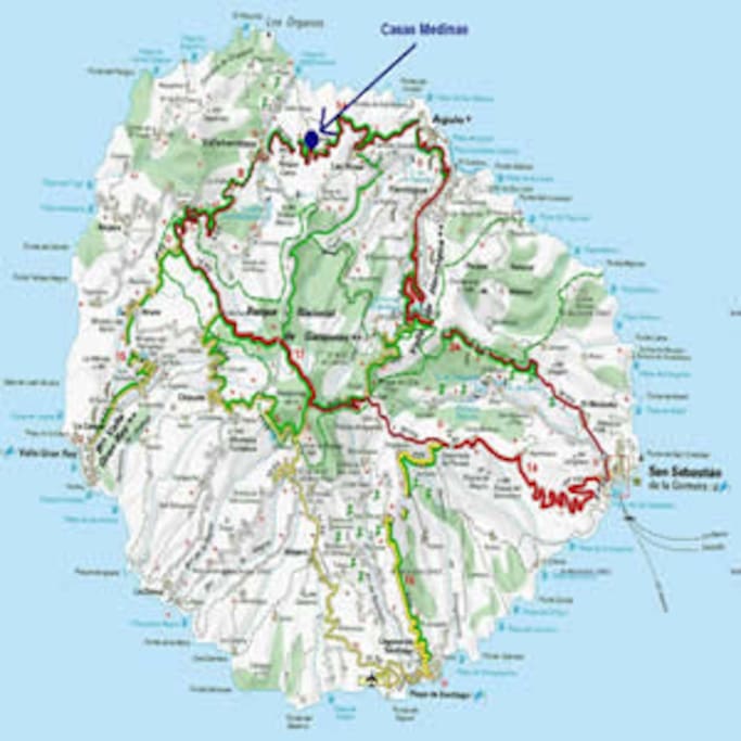 mapa de la Gomera