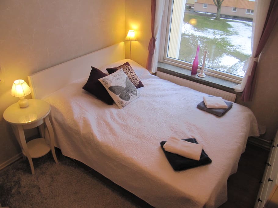 With a very comfortable double bed