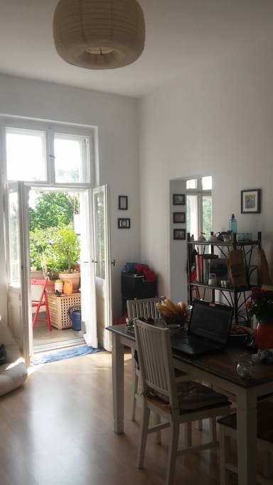 Living area- doors to balcony