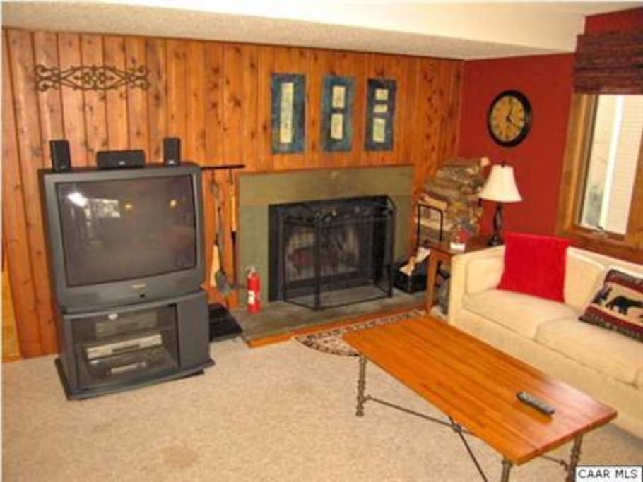 TV and fireplace!