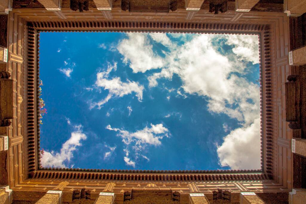17 centuries of History with a rectangle of blue sky above your head