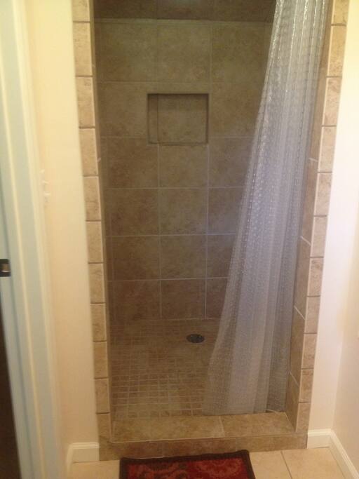 Ceramic tile shower stall