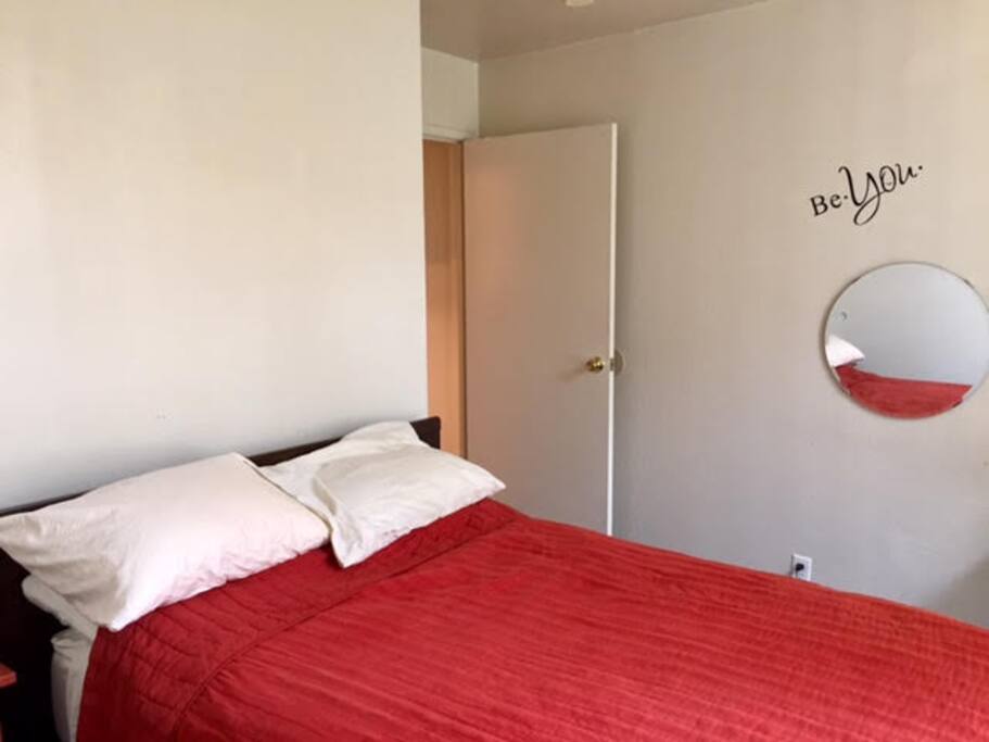 Bedroom picture facing the door.