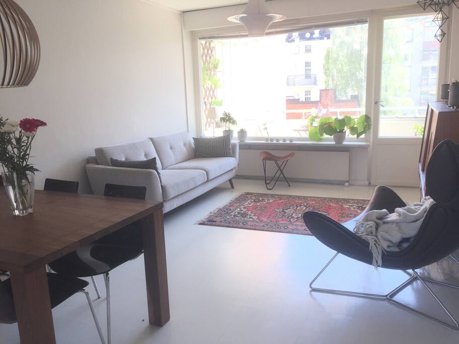 Livingroom, possibility to sleep on the couch