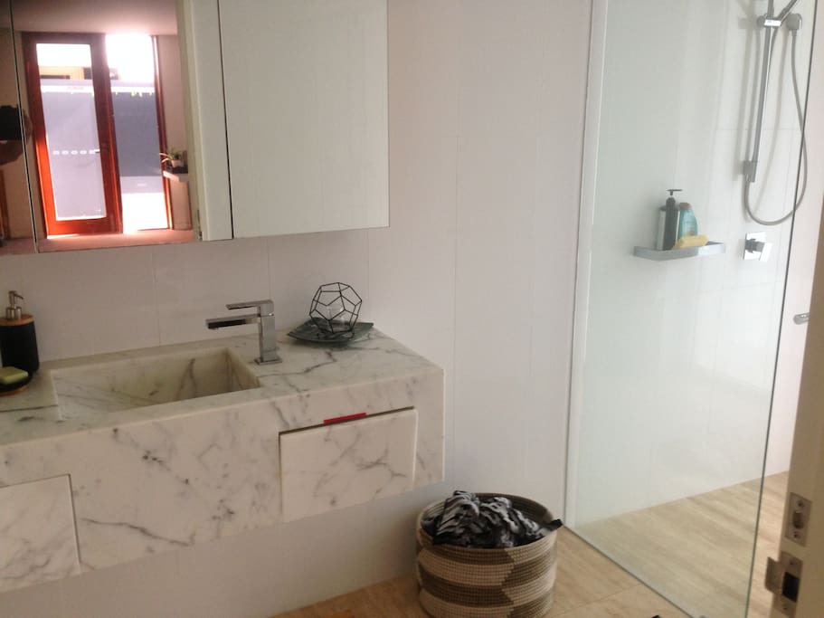 Private ensuite with toilet and shower