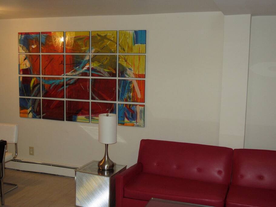 Andy Warhol living room painting