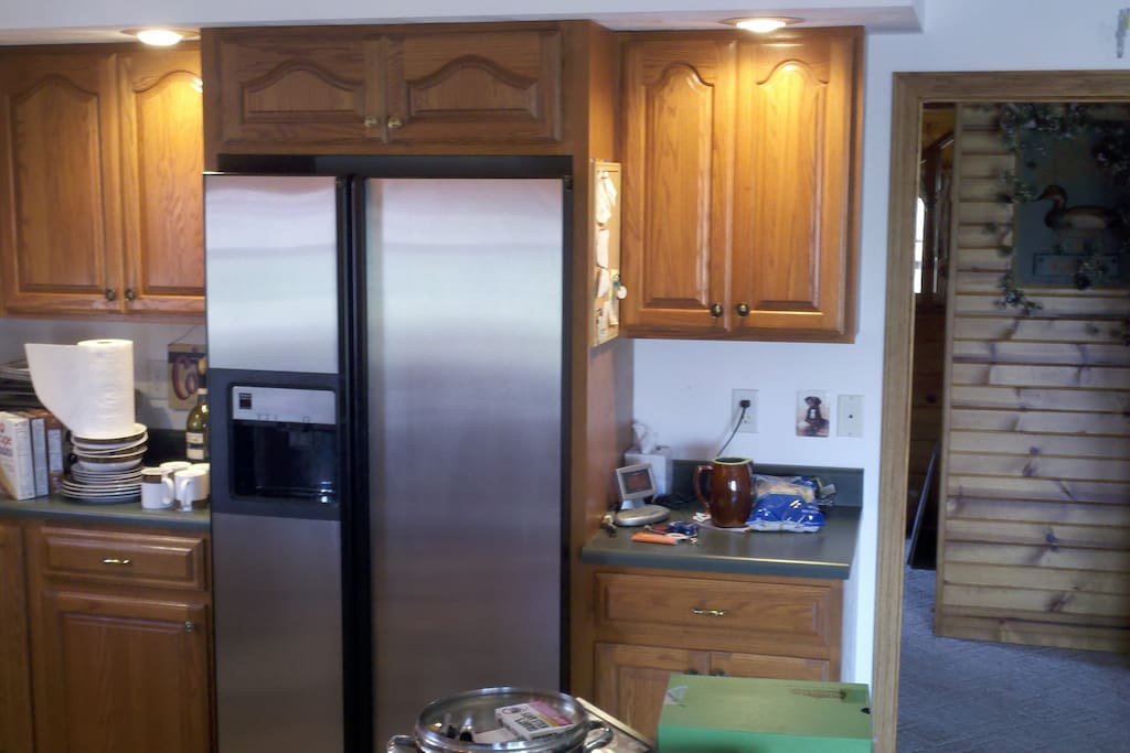 Kitchen frig with ice & water