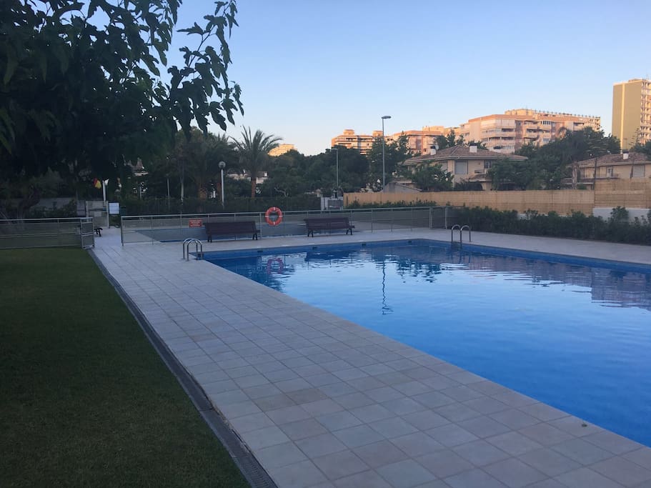 Two swiming pools, ( small pool for the little ones). Area always fenced for children security.