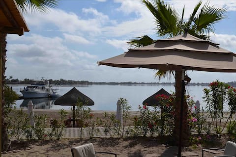 Oceanfront on the ground floor with a pool next door.