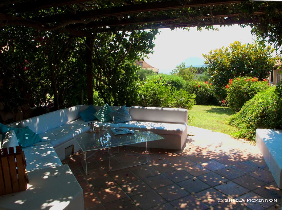 terrace garden and sea