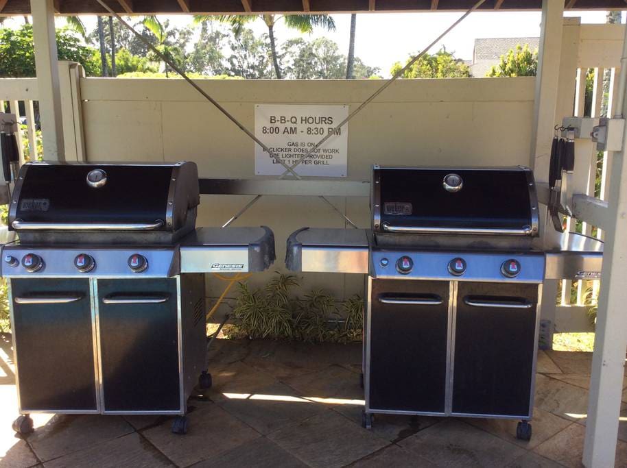 Cook something up at the BBQs in the Pool Area.