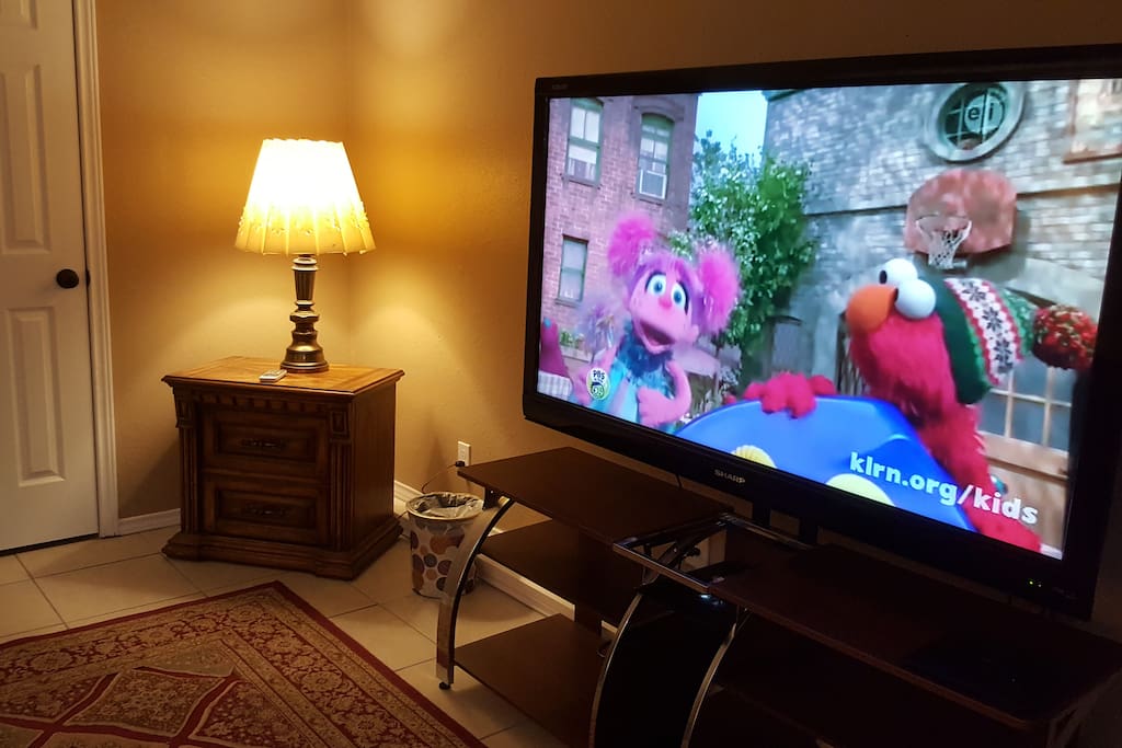 60' flat TV with Local Channels and Netflix