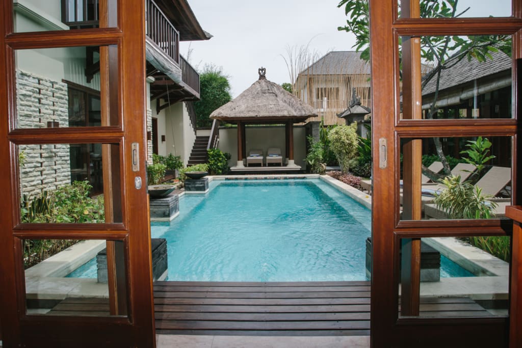 Pool view from the room