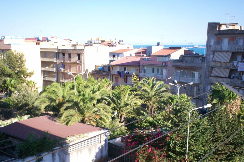 Blick vom Balkon