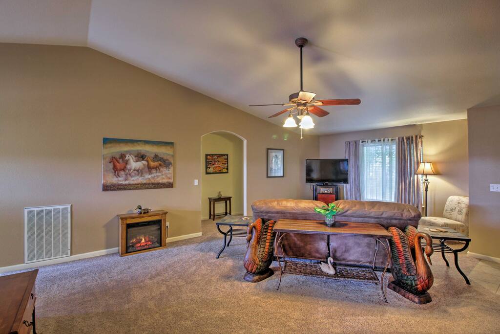 The spacious home is ideal for 8 guests.