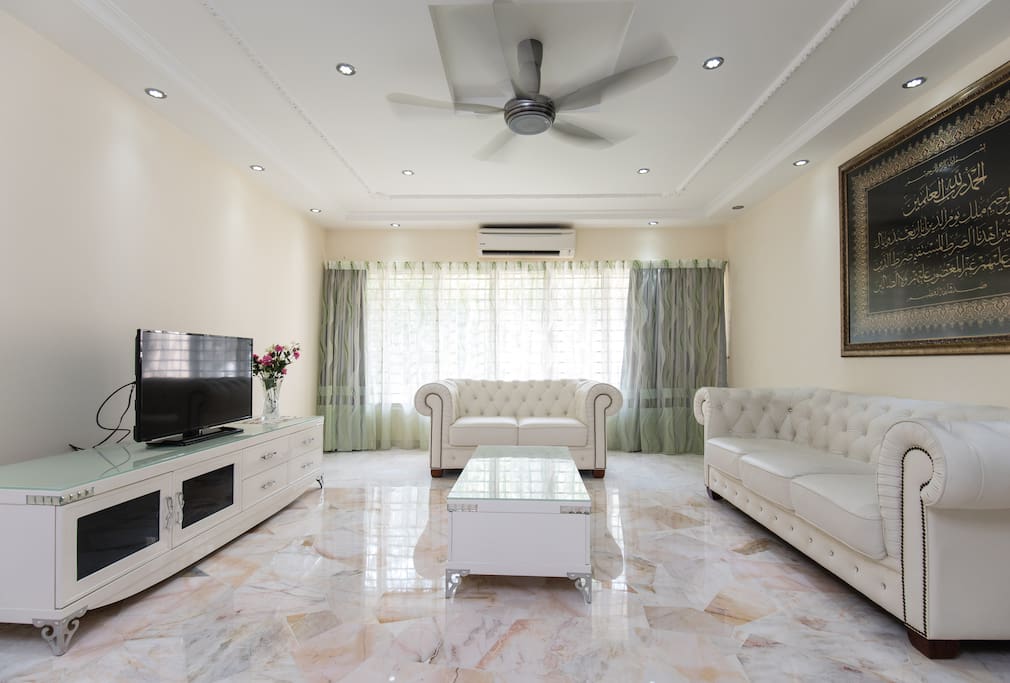 Shining marble floor