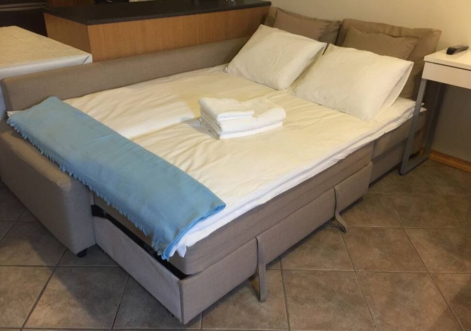 Sofa-bed in living room can pull out as 160cm bed