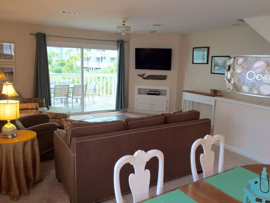 Living Room with Large Deck