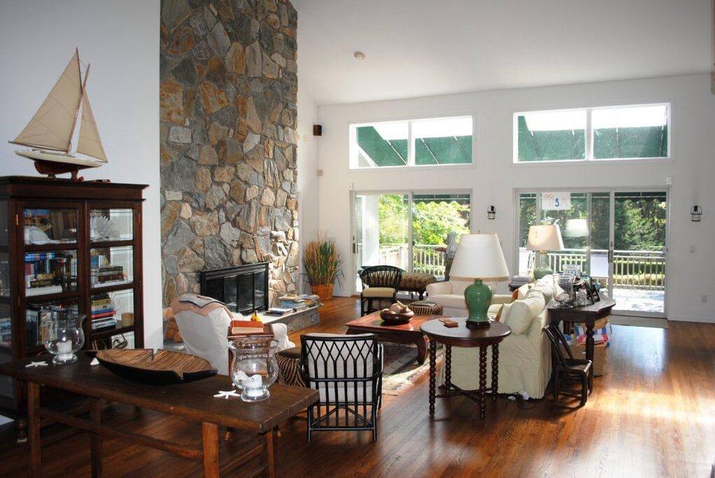 Great Room off Covered Deck and Pool
