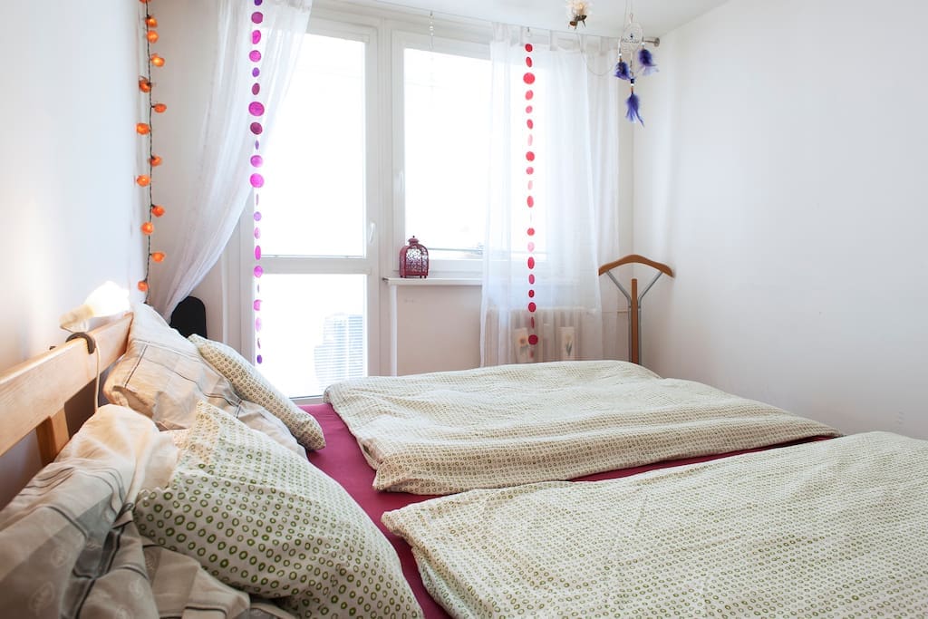 The master bedroom highlighting the 220x200 super healthy and comfy coconut futon.