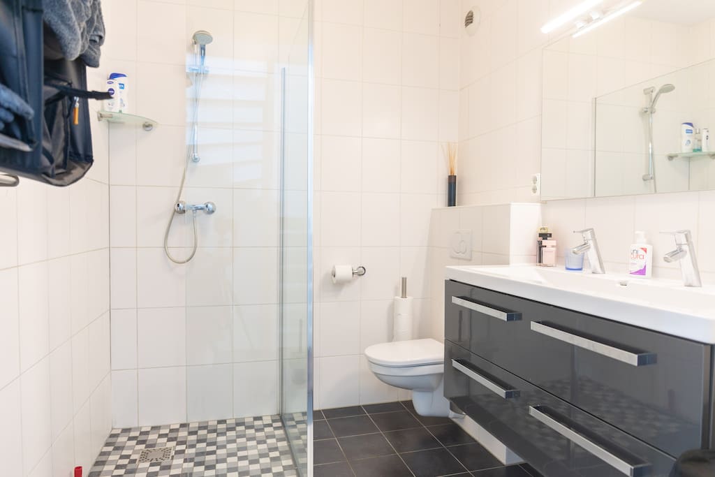 Bathroom with shower and toilet