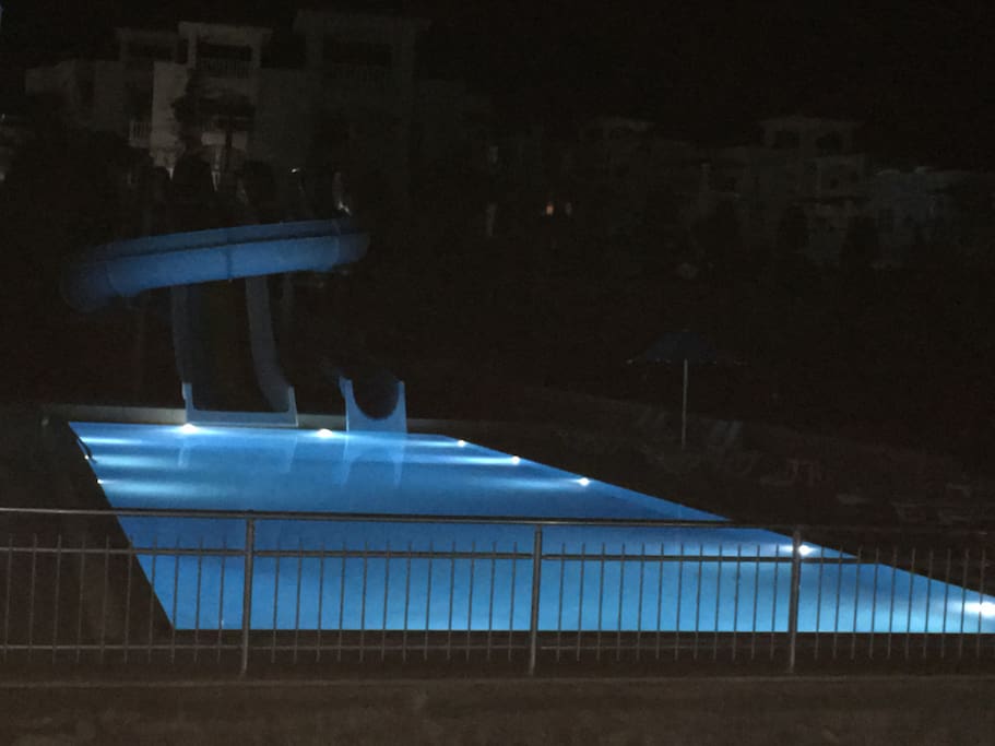 swimming pool with slide