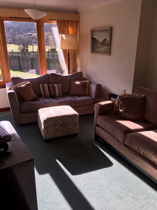 Our small but comfortable lounge with Sky TV, 42" plasma TV and BlueRay/DVD player.